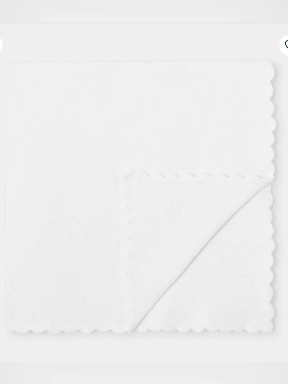 Jacadi Scalloped blanket - jacadi white